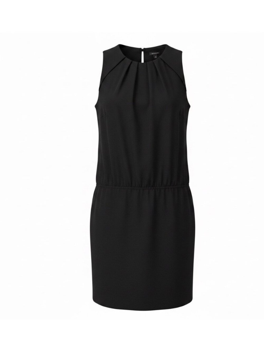 Ann Taylor Womens Black Sleeveless Shift Dress Keyhole Back Detail Size 12